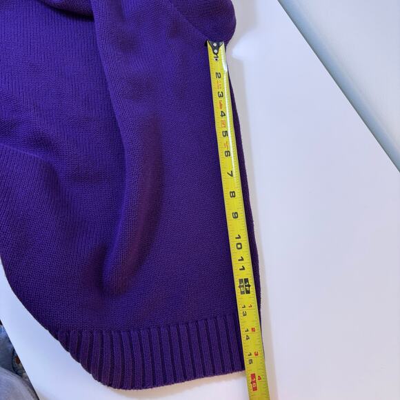 Polo by Ralph Lauren Crew Neck Knit Sweater Size XL Purple Preppy Cotton Pony - Picture 5 of 5